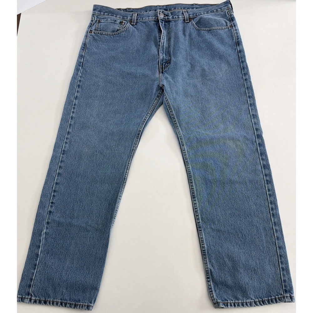 Levis 505 Jeans‎ Pants Regular Fit Straight Leg Medium Stonewash Mens 42x30